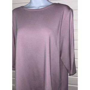 NWT J JILL Christian Siriano Sz XL Supima Cotton Lilac Purple 3/4 Sleeve Top